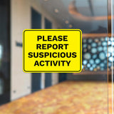 Classic Framed Plus Please Report Suspicious Activity Door or Wall Sign | General Security Notices