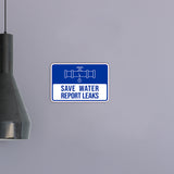 Classic Framed Plus Save Water Report Leaks Wall or Door Sign | RV Accessories