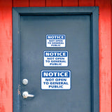 Classic Framed Plus Notice Not Open To General Public Wall or Door Sign | Workplace and Office