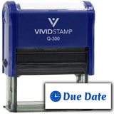 Vivid Stamp Due Date Self-Inking Rubber Stamps Teachers And Schools | Motivational Stamps For Children | Re-inkable Ink Pad