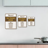 Portrait Round Plus This Is a No Trash Zone Wall or Door Sign | General Kitchen and Food-related