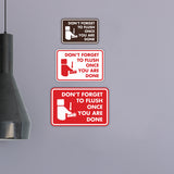 Classic Framed Don't forget to flush once you are done Wall or Door Sign