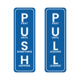Signs ByLITA Vertical Push and Pull - Christian Door Signs (Christian Motivational Acronym) Door Sign