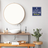 Square Plus Please Remember To Flush Thank You Wall or Door Sign | Public Restrooms Signage