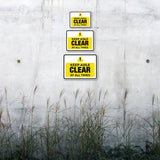 Classic Framed Plus Keep Aisle Clear at All Times Door or Wall Sign | Miscellaneous Warning Signs - Industrial & Construction