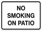 Signs ByLITA Classic Framed NO SMOKING ON PATIO Door or Wall Sign Durable Plastic | Easy Installation | Elegant Design