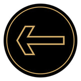 Signs ByLITA Circle Directional Arrow Left Graphic Door or Wall Sign | Easy Installation | Durable Construction | Promote Health And Safety | Caution Warning Sign for Home, Business and Office Spaces