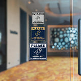 Signs ByLITA Square Please Ask For Key To Use Restroom Door or Wall Sign | Public Signage