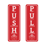 Signs ByLITA Vertical Push and Pull - Christian Door Signs (Push Pull Christian Acronym) Door Sign