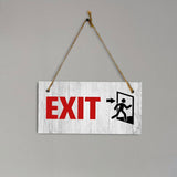 Exit 5x10 Hanging Plus Wall or Door Sign | Office Warning Signage