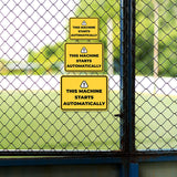 Classic Framed Plus This Machine Starts Automatically Door or Wall Sign | Miscellaneous Warning Signs - Industrial & Construction