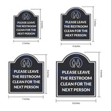 Please Leave The Restroom Clean For The Next Person' Headstone ? Wall/Door Restroom & Hygiene Sign