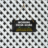 Working From Home Please Do Not Disturb Leave Packages By Door 5x10 Hanging Plus Wall or Door Sign | Outdoor Delivery Notice