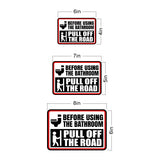 Classic Framed Plus Before Using The Bathroom Pull Off The Road Wall or Door Sign | Restroom RV Accessories
