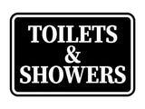 Classic Framed Toilets & Showers Wall or Door Sign