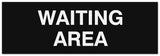 Signs ByLITA Basic Waiting Area Sign - Laser-Engraved Lettering | Durable ABS Plastic | Vibrant Colors | Powerful Foam Tape