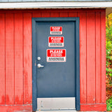 Classic Framed Plus Please No Deliveries On This Porch / No dejar paquetes en esta puerta Por favor Door or Wall Sign | Business & Warehouse Signage