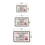 Classic Framed Plus Children’s Area – No Pets Allowed Door or Wall Sign | Children's Warning and Safety Signs