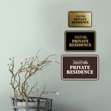 Signs ByLITA Classic Framed Private Residence Wall or Door Sign