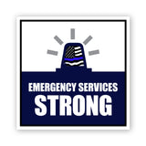 Square Plus Emergency Services Strong Wall or Door Sign | Police First Responders Appreciation Signage