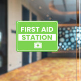 Classic Framed Plus First Aid Station Door or Wall Sign | Health and Safety Workplace Warning