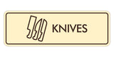 Signs ByLITA Standard Knives Door or Wall Sign Easy Installation | Durable Construction | Kitchen Essentials | Hygiene | AirBnB Signs