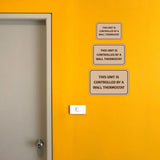Classic Framed Plus This Unit Is Controlled By A Wall Thermostat Door or Wall Sign | Office Warehouse Signage