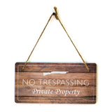 Security & Surveillance | Rustic Oak Wood 5 x 10" Hanging Signs