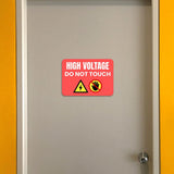 Classic Framed Plus High Voltage - Do Not Touch Door or Wall Sign | Safety and Maintenance