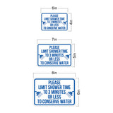 Classic Framed Plus Please Limit Shower Time To 3 Minutes Or Less To Conserve Water Wall or Door Sign | Indoor Gym Signage