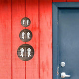 Circle Plus - Fun Restrooms Wall or Door Sign | Fun Restroom Sign