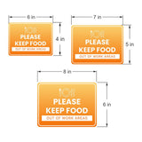 Classic Framed Plus Please Keep Food Out of Work Areas Door or Wall Sign | General Security Notice