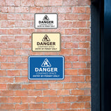 Signs ByLITA Classic Framed Danger: Confined Space - Entry by Permit Only Door or Wall Sign Easy Installation | Health And Safety | Building And Warning Signs