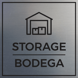 Signs ByLITA Square Storage Wall or Door Sign | Spanish Bilingual Business And Office Signs