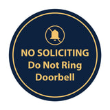 Circle No Soliciting Do Not Ring Doorbell Wall or Door Sign