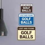Classic Framed Lost And Found Golf Balls Wall or Door Sign