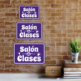 Classic Framed Plus Salón de Clases — Classroom Door or Wall Sign | Spanish - Church Room & Area Signs
