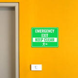 Classic Framed Plus Emergency Exit – Keep Clear Door or Wall Sign | Health and Safety Workplace Warning