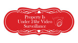 Signs ByLITA Designer Property Is Under 24hr Video Surveillance Wall or Door Sign