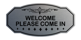 Signs ByLITA Victorian Welcome Please Come In Wall or Door Sign
