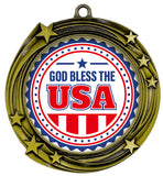 USA High Relief Metal Medals | Patriotic Awards and America Pride (3 Pack)