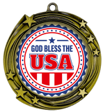 USA High Relief Metal Medals | Patriotic Awards and America Pride (3 Pack)