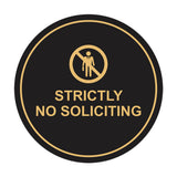 Circle Strictly No Soliciting Wall or Door Sign