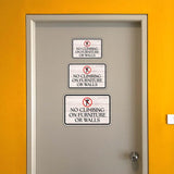 Classic Framed Plus No Climbing On Furniture Door or Wall Sign | Children's Warning and Safety Signs