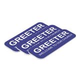 Greeter Welcome To Our Church 1 x 3" Name Tag (3 Pack)