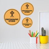 Circle Plus Photography Studio Wall or Door Sign | Easy Installation | Business & Studio Signage