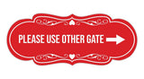 Signs ByLITA Designer Please Use Other Gate Wall or Door Sign (Multipacks)
