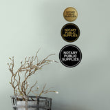 Signs ByLITA Circle Notary Public Supplies Wall or Door Sign