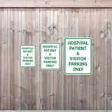 Portrait Round Plus Hospital Patient & Visitor Parking Only Wall or Door Sign | General Public Signage