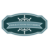 Victorian Custom plus Boat (Nile Blue) Door or Wall Sign | Easy Installation | Family & Business Signage